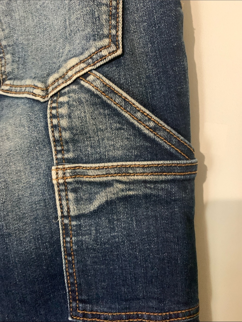 Dark Wash Skinny Jeans with Red Embroidered Trim - Picture 7 of 11